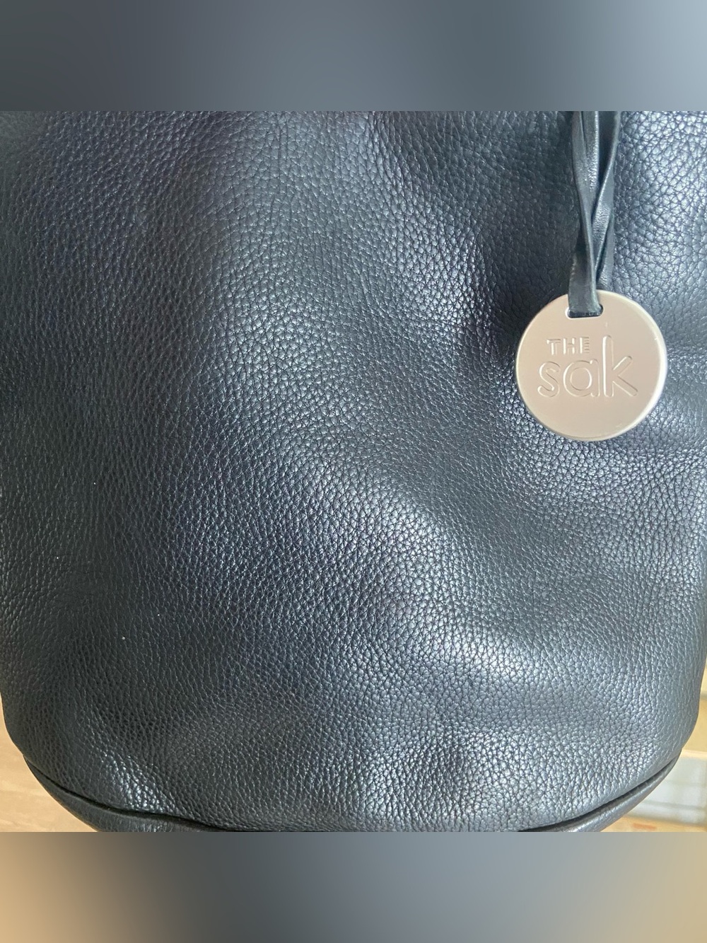 The Sak Leather Shoulder Hobo Bag Women's Black Pebbled Purse Handbag Boho READ - Picture 7 of 8